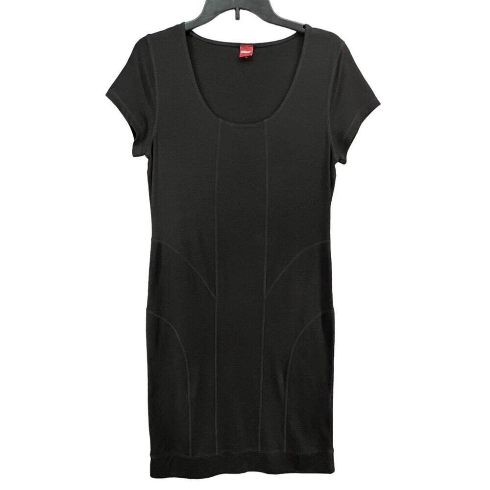 Olsen Dress 8 Black Viscose Blend Soft Stretch Minimalist‎ Career Effortless